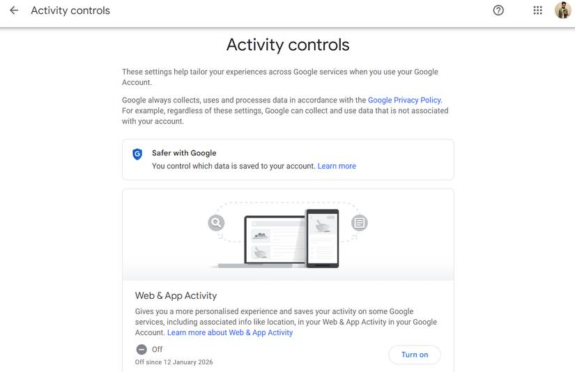 Turn off these 5 Google settings to improve your privacy. Picture 1