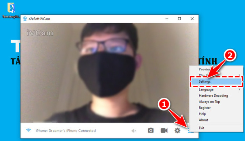 Turn your phone into a webcam with iVCam Webcam software Picture 11