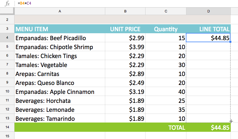 Types of cell references Picture 4