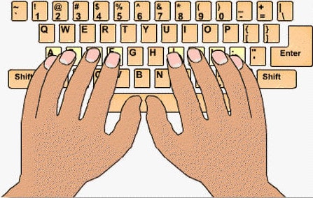 Typing with 10 fingers, practice typing with 10 fingers quickly Picture 1