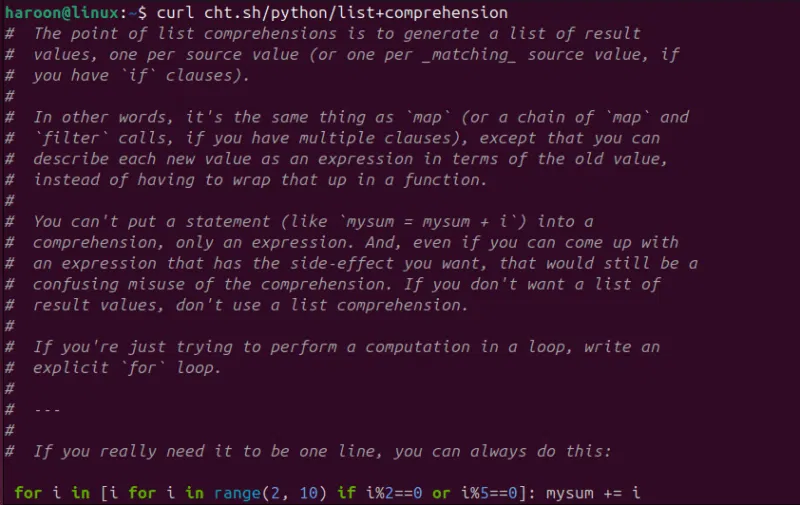 Learn about cheat.sh: A simple Terminal tool that provides a cheatsheet for any Linux command Picture 2