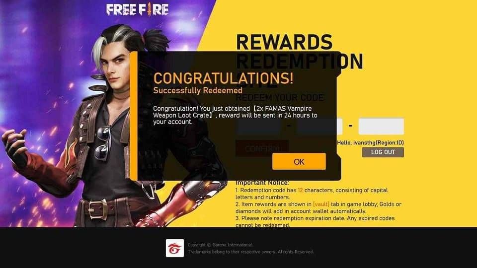 Picture 3 of Updated list of the latest Free Fire Max codes for 2026, along with instructions on how to enter them.