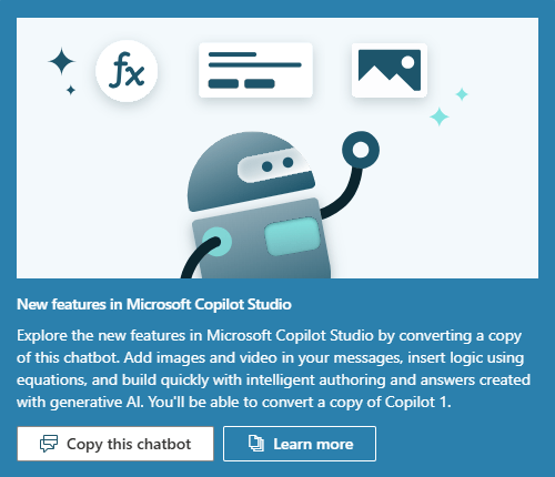 Picture 1 of Upgrade to Copilot Studio Unified Authoring