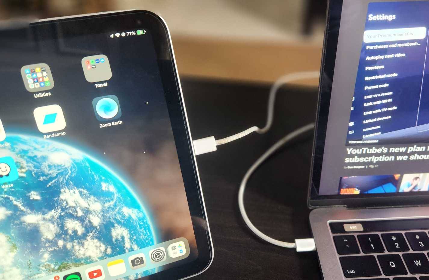 USB-C accessories make working in a coffee shop more feasible. Picture 3