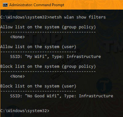 Picture 3 of Use Command Prompt to block or allow WiFi connections.