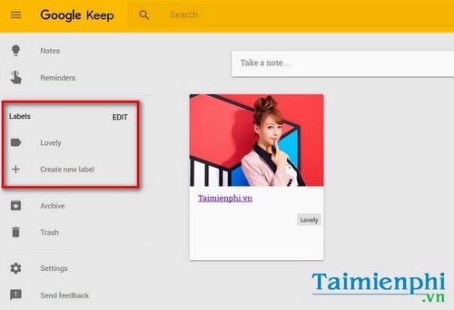 Picture 12 of Use Google Keep to take online notes on your computer or laptop.