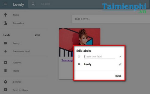 Picture 13 of Use Google Keep to take online notes on your computer or laptop.