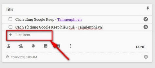 Picture 15 of Use Google Keep to take online notes on your computer or laptop.