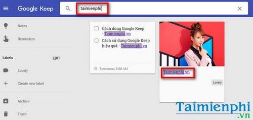 Picture 18 of Use Google Keep to take online notes on your computer or laptop.