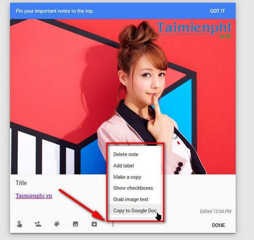Picture 8 of Use Google Keep to take online notes on your computer or laptop.