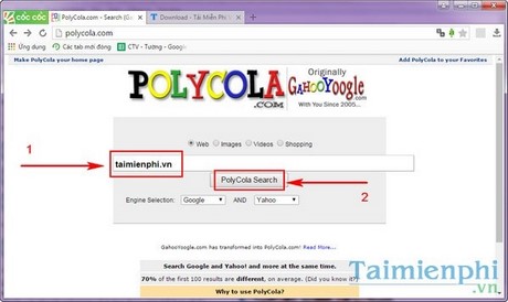 Picture 2 of Using multiple search engines in the browser at the same time.