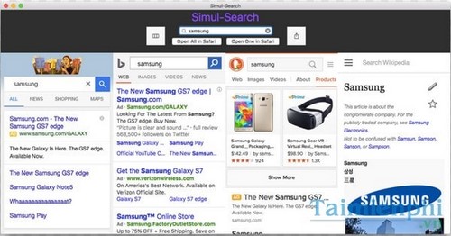 Picture 4 of Using multiple search engines in the browser at the same time.