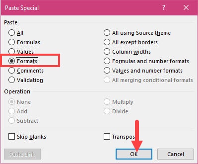 Picture 4 of Using Paste in Excel, use Paste Special to move data in an Excel spreadsheet.