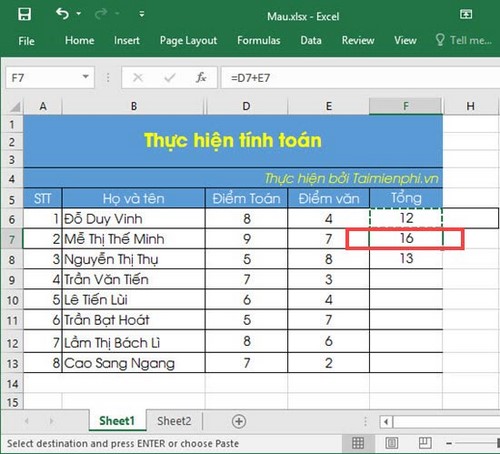 Picture 8 of Using Paste in Excel, use Paste Special to move data in an Excel spreadsheet.