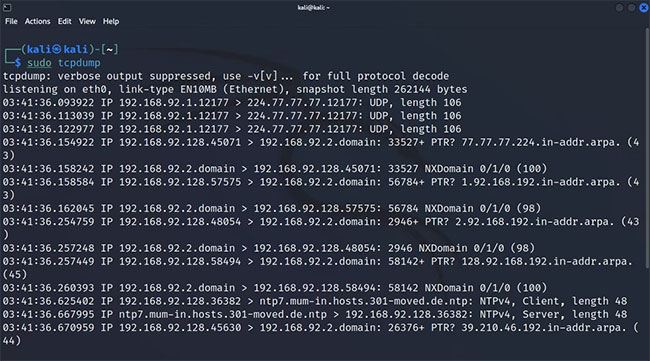 Using tcpdump to analyze traffic Picture 1