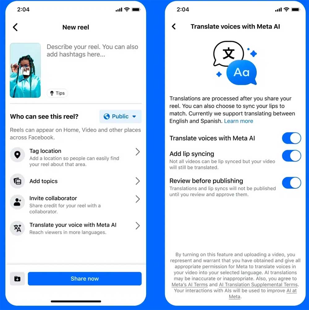 Facebook Reels Video Voiceover Tutorial Picture 1