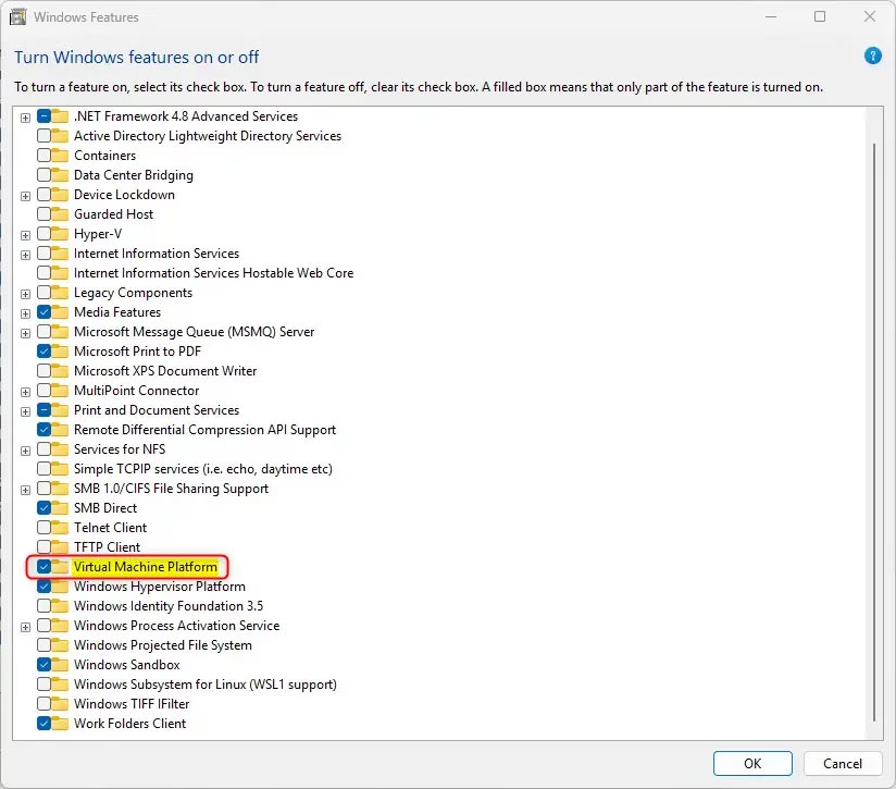 Instructions for activating virtual machines on Windows 11 Picture 5