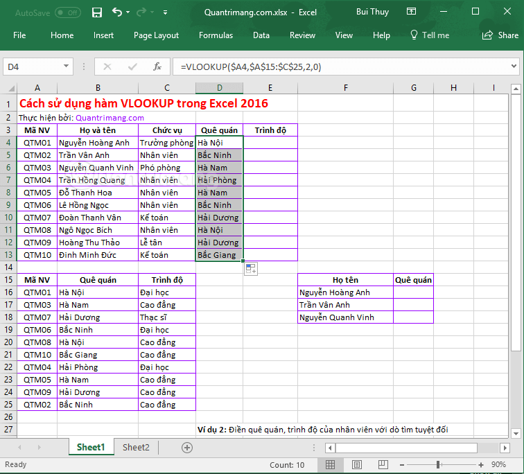 Picture 8 of VLOOKUP function: How to use it and specific examples