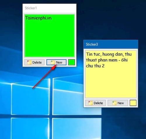 Instructions for using Vov sticky note on Windows 10 Picture 2