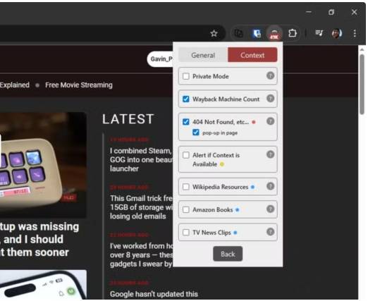Wayback Machine: A Chrome extension that helps you get rid of the 'Page not found' message. Picture 7