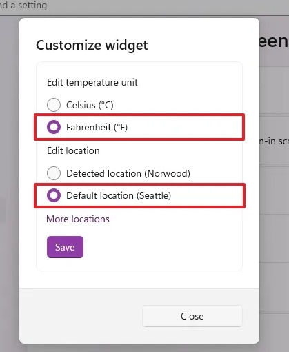 Instructions for displaying weather on Windows 11 lock screen Picture 3