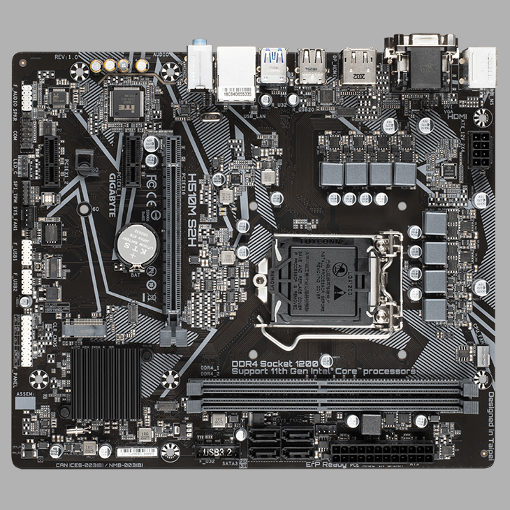 What components does a computer motherboard consist of? Picture 1