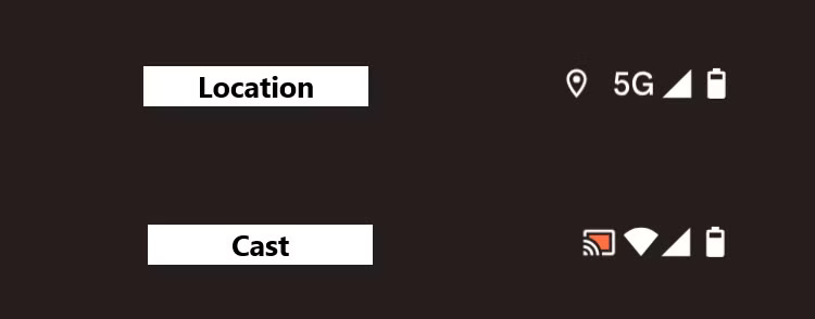What do the icons on the Android status bar mean? Picture 5