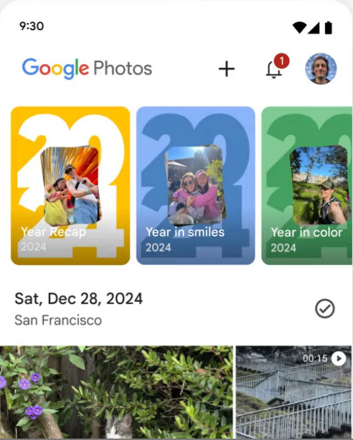 What does Google Photos Recap 2024 have? Picture 1