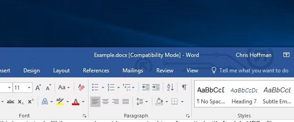 What is a Word file in Compatibility mode, how to fix it? Picture 1