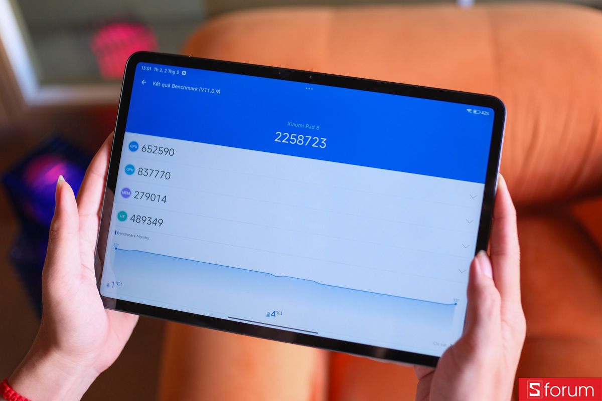 Picture 1 of What is the AnTuTu score for the Xiaomi Pad 8? Overall, its performance is impressive.