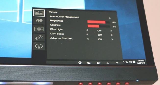 What is the appropriate brightness for a computer screen? Picture 3