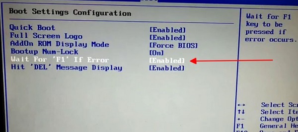 What is the error Press F1 to run Setup? How to solve it? Picture 4