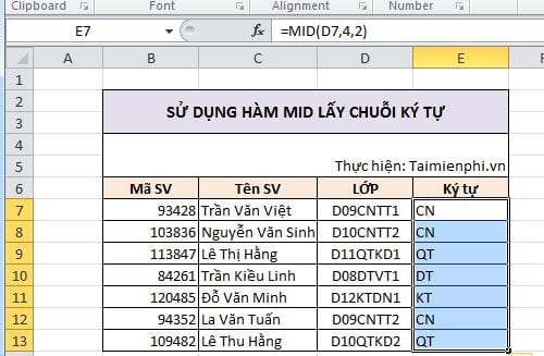 Picture 3 of What is the function in Excel that extracts a string of characters?