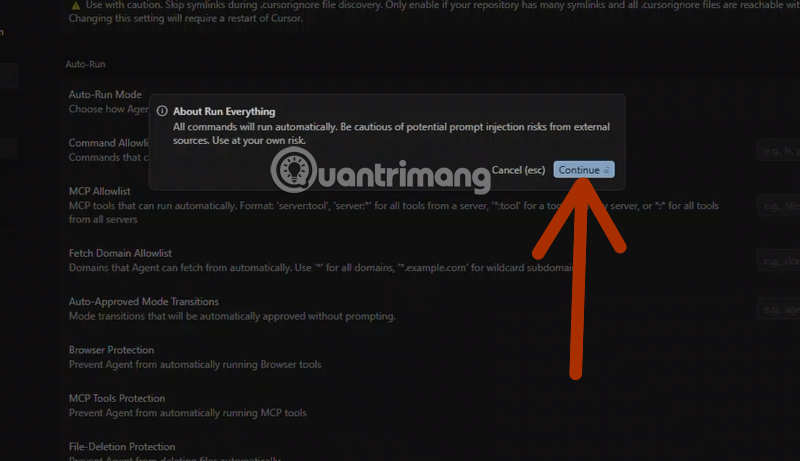 Picture 4 of What is YOLO Mode in Cursor? How to activate it for 100% AI-automated programming.