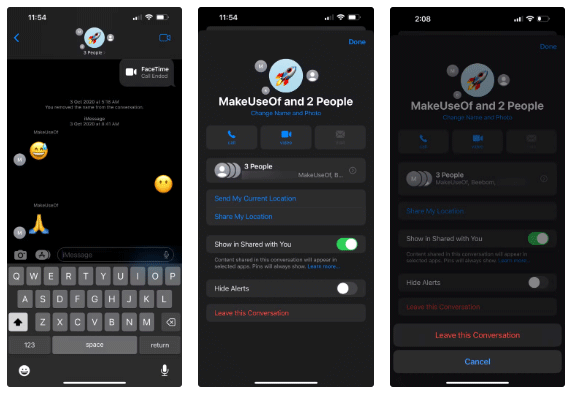 What to do if you can't leave a group conversation on iPhone? Picture 1