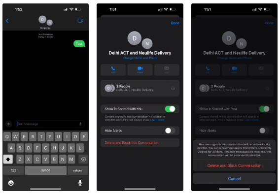 What to do if you can't leave a group conversation on iPhone? Picture 3