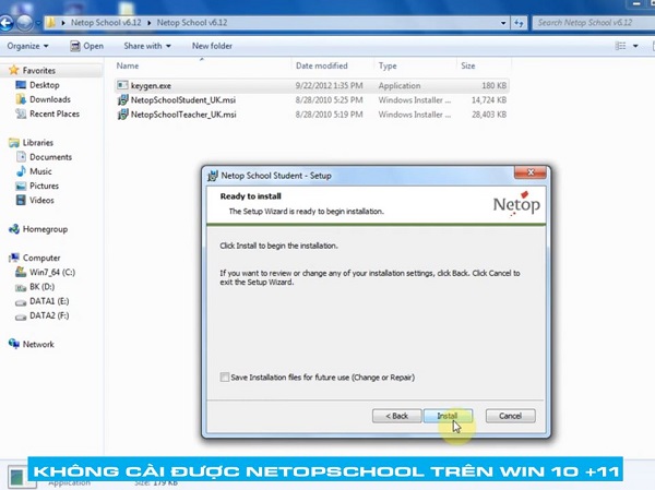 What to do when you cannot install Netop School on Win 10 +11? Picture 1