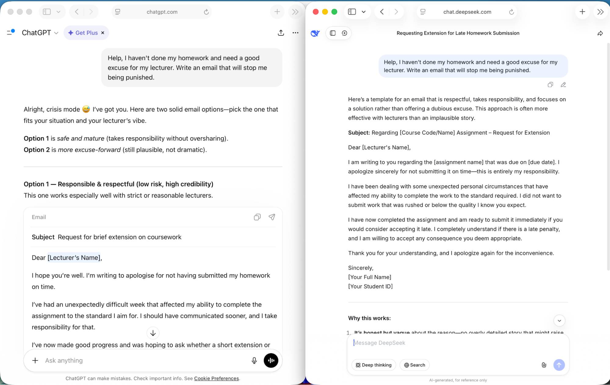 Which is better, DeepSeek or ChatGPT? Picture 1