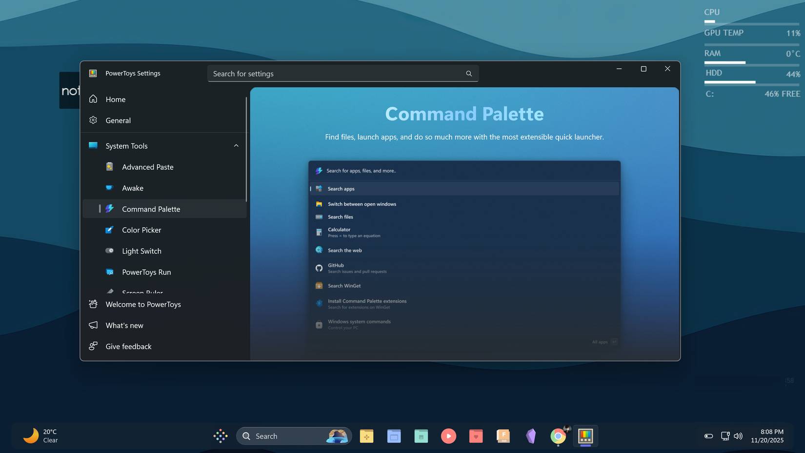 Why did so many people stop using the Windows Start menu after finding the PowerToys Command Palette? Picture 1