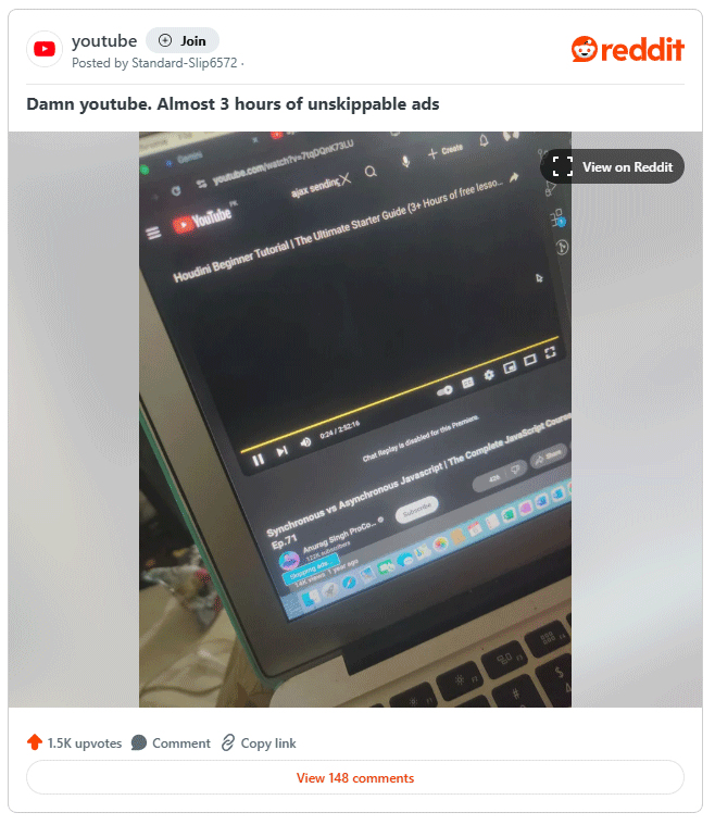 Why do some people find hour-long YouTube ads unskippable? Picture 1