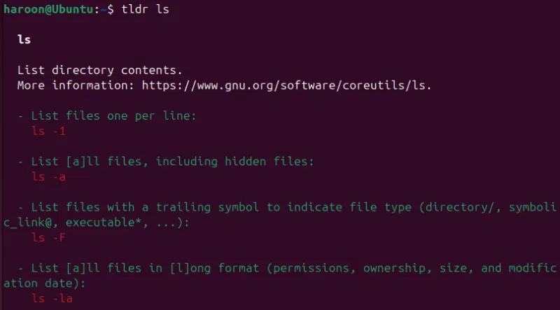 Why is tldr command better than man command in Linux? Picture 2