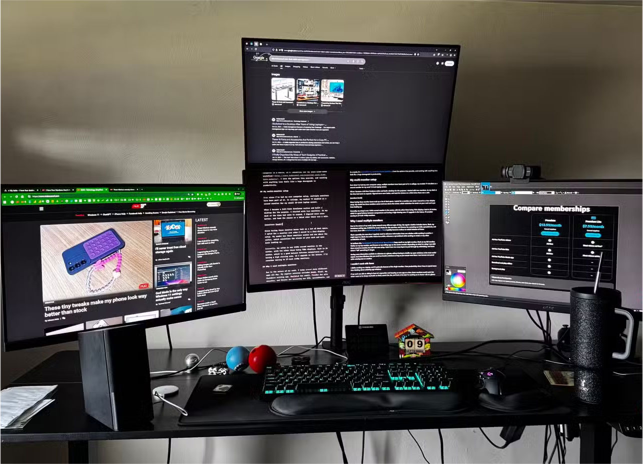 Why only 2 monitors are needed to increase work productivity? Picture 1