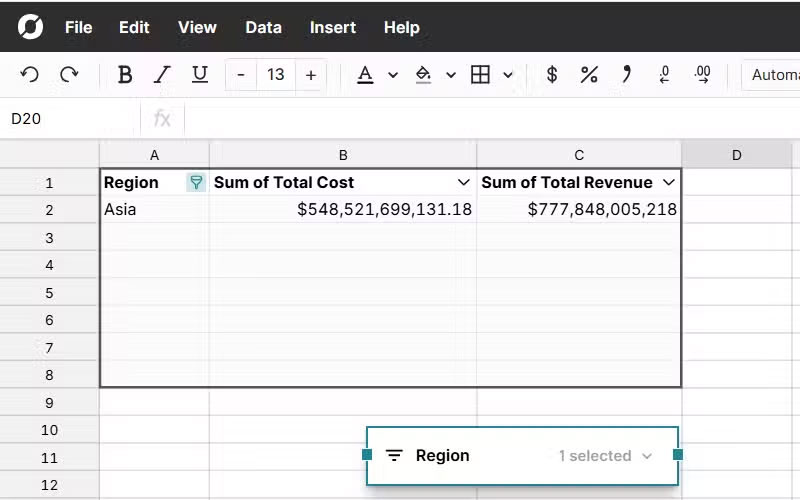 Why Row Zero is Superior to Excel Picture 10