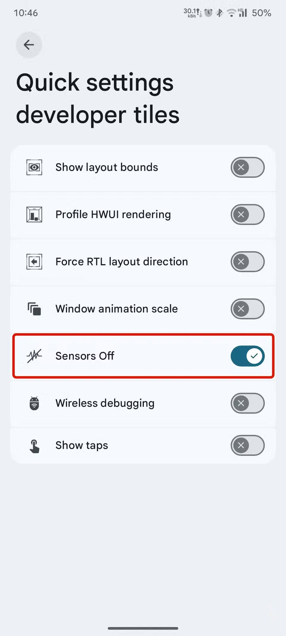 Why is tile Sensors off the best security feature on Android? Picture 10