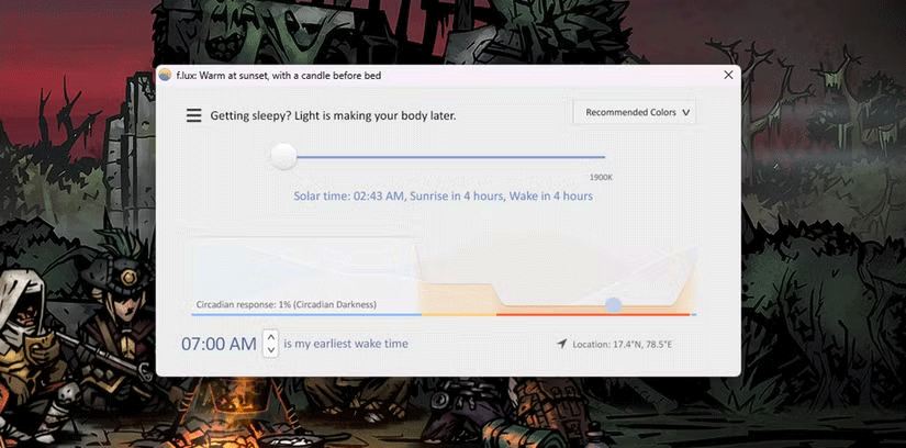 Why use f.lux instead of Night Light on Windows 11? Picture 1