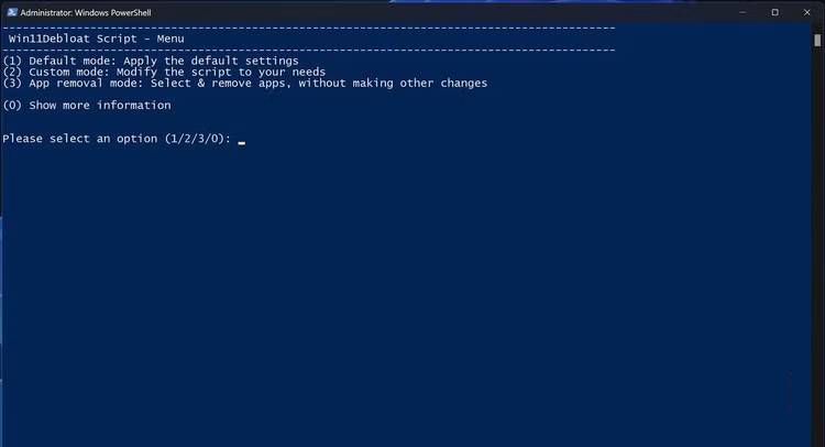 Win11Debloat - An open-source tool to remove bloatware from Windows 11. Picture 2