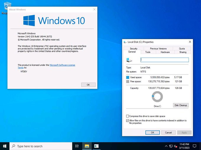 Windows 10 super light Tiny10 x64 23H1, optimized for PC with only 2GB RAM Picture 2