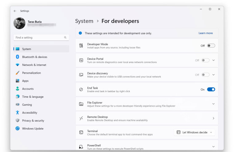 Windows 11 is getting a new Settings page with advanced options Picture 2