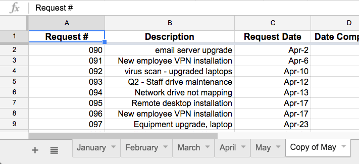 Working with Sheets Picture 13