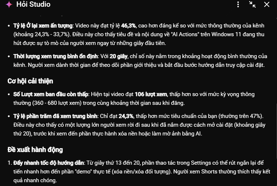 Picture 3 of YouTube has AI that analyzes your channel for you; have you tried it yet?